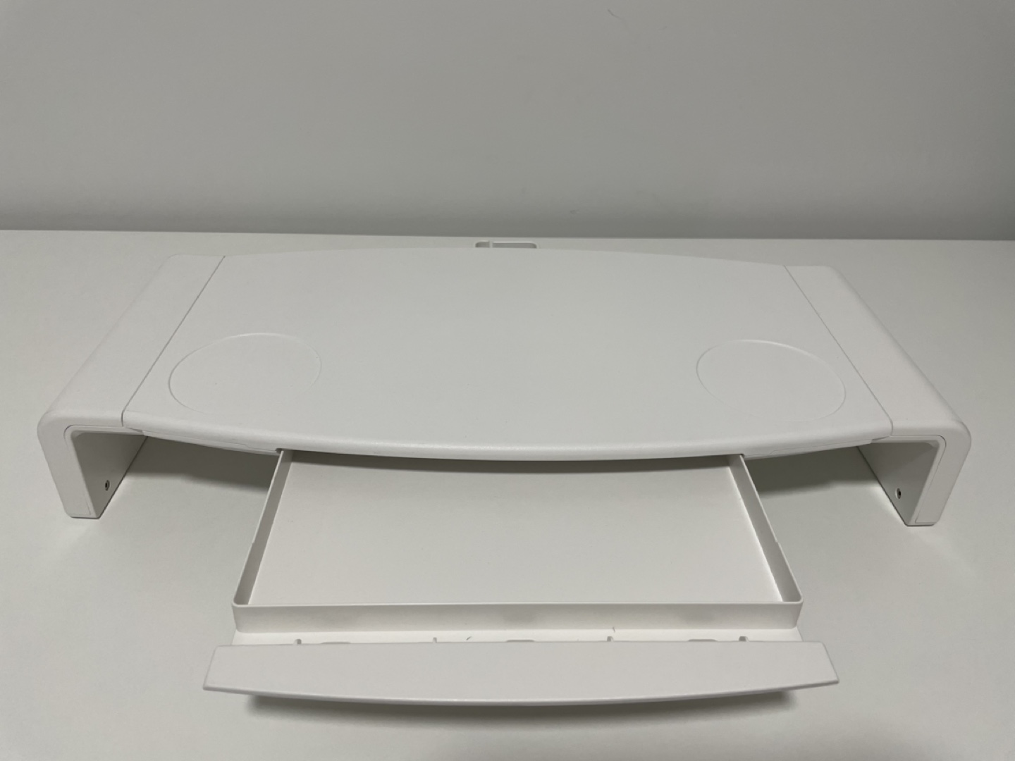 White Laptop Stand with Drawer