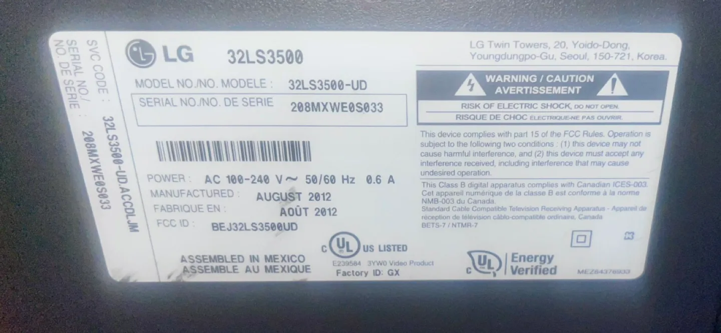 LG 32-inch LCD HDTV image indicator(2)