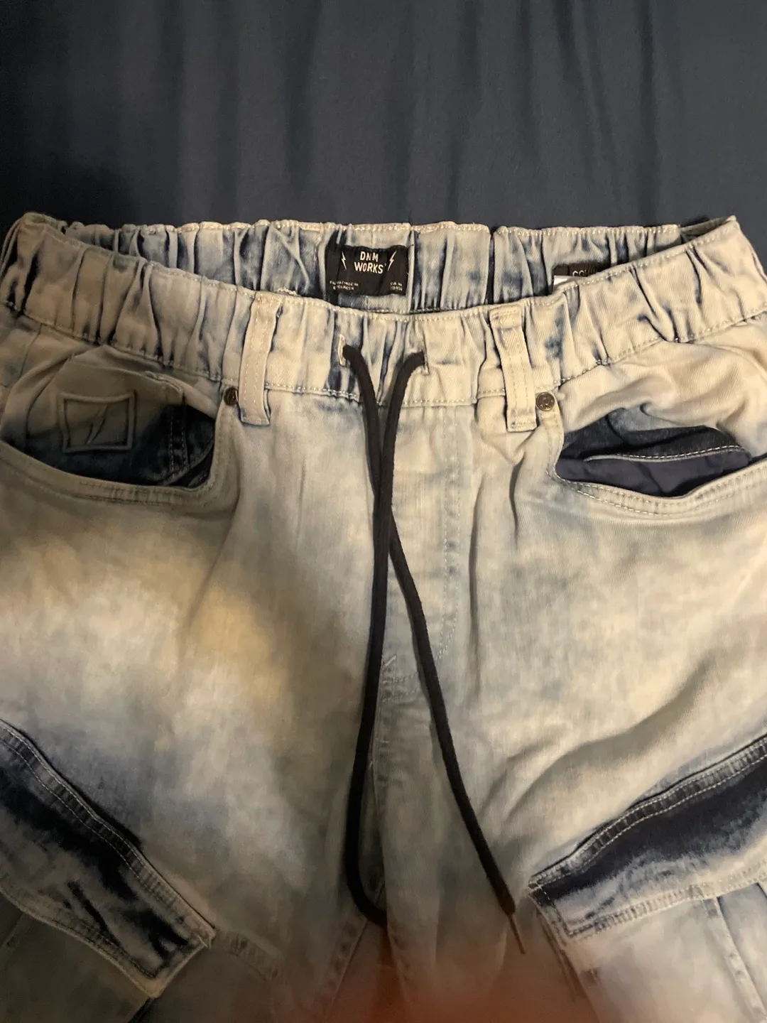 DNM Works Cohen Acid Wash Cargo Jeans image indicator(4)