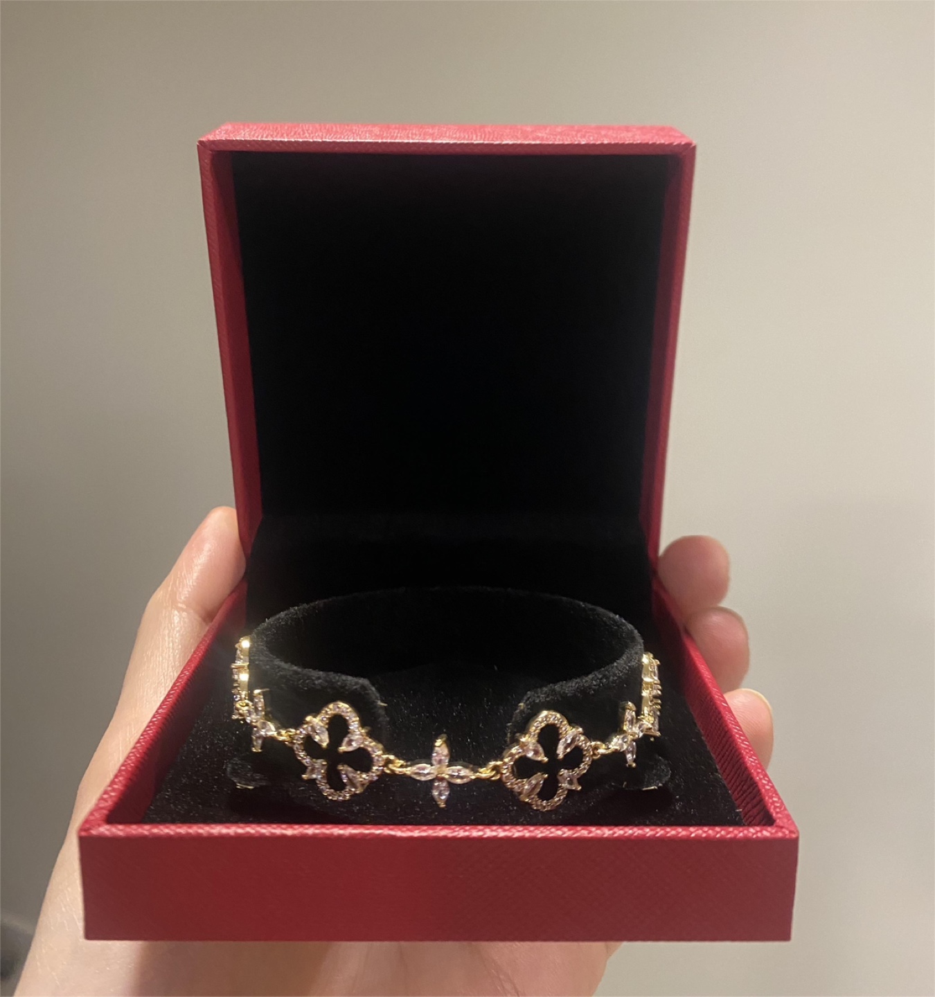 Gold Plated Bracelet with Cubic Zirconia - photo 2