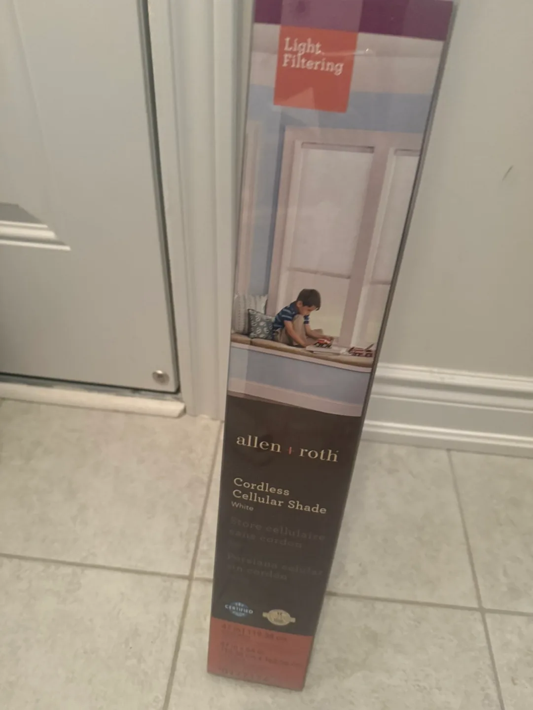 Allen + Roth Cordless Cellular Shade, White, 47" x 64" image indicator(6)