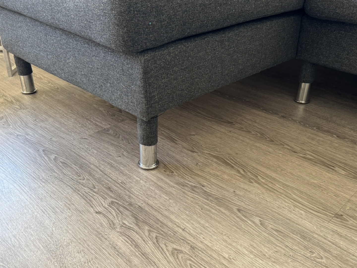 Grey L-Shaped Sectional Sofa - photo 4