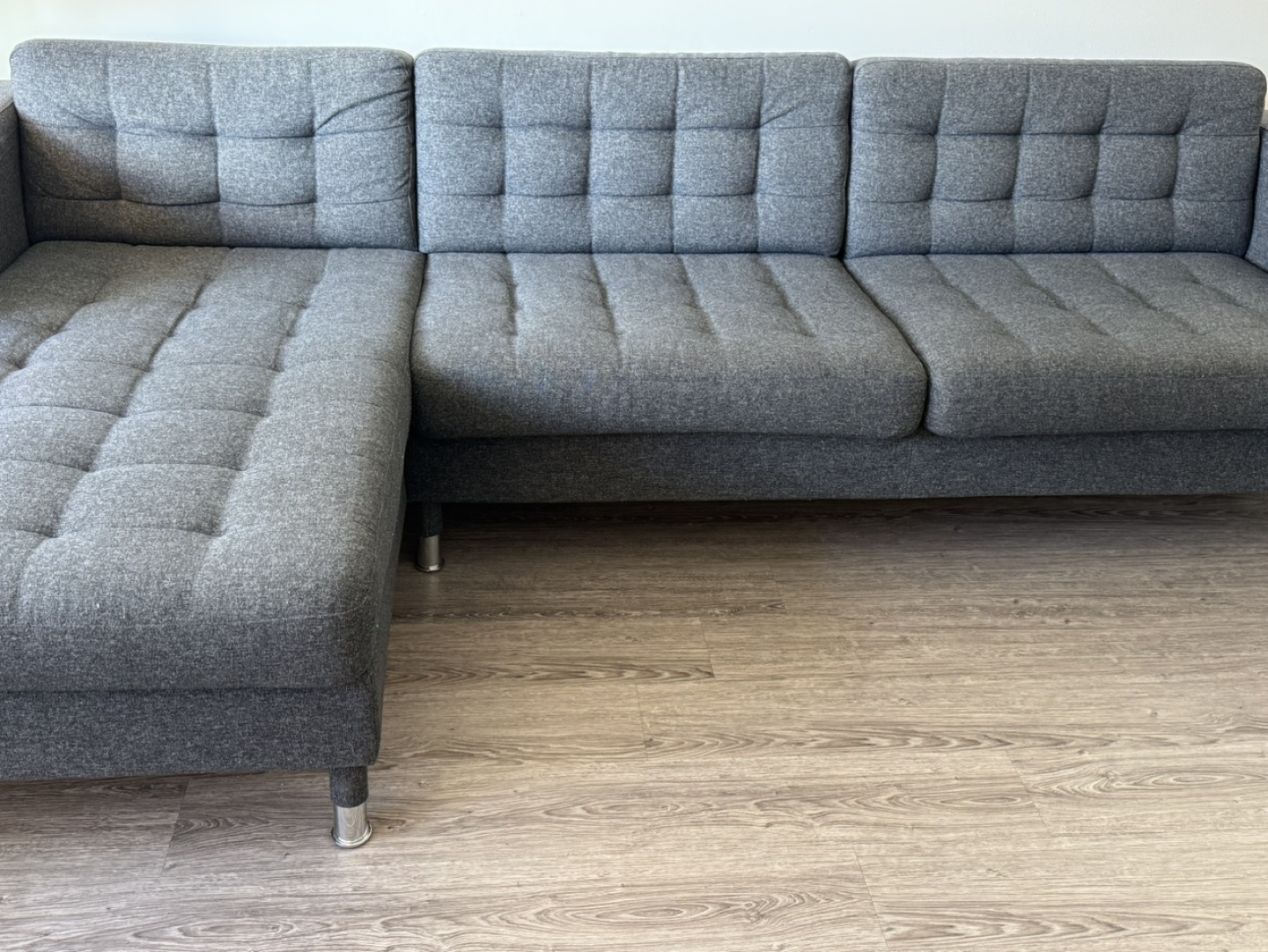 Grey L-Shaped Sectional Sofa
