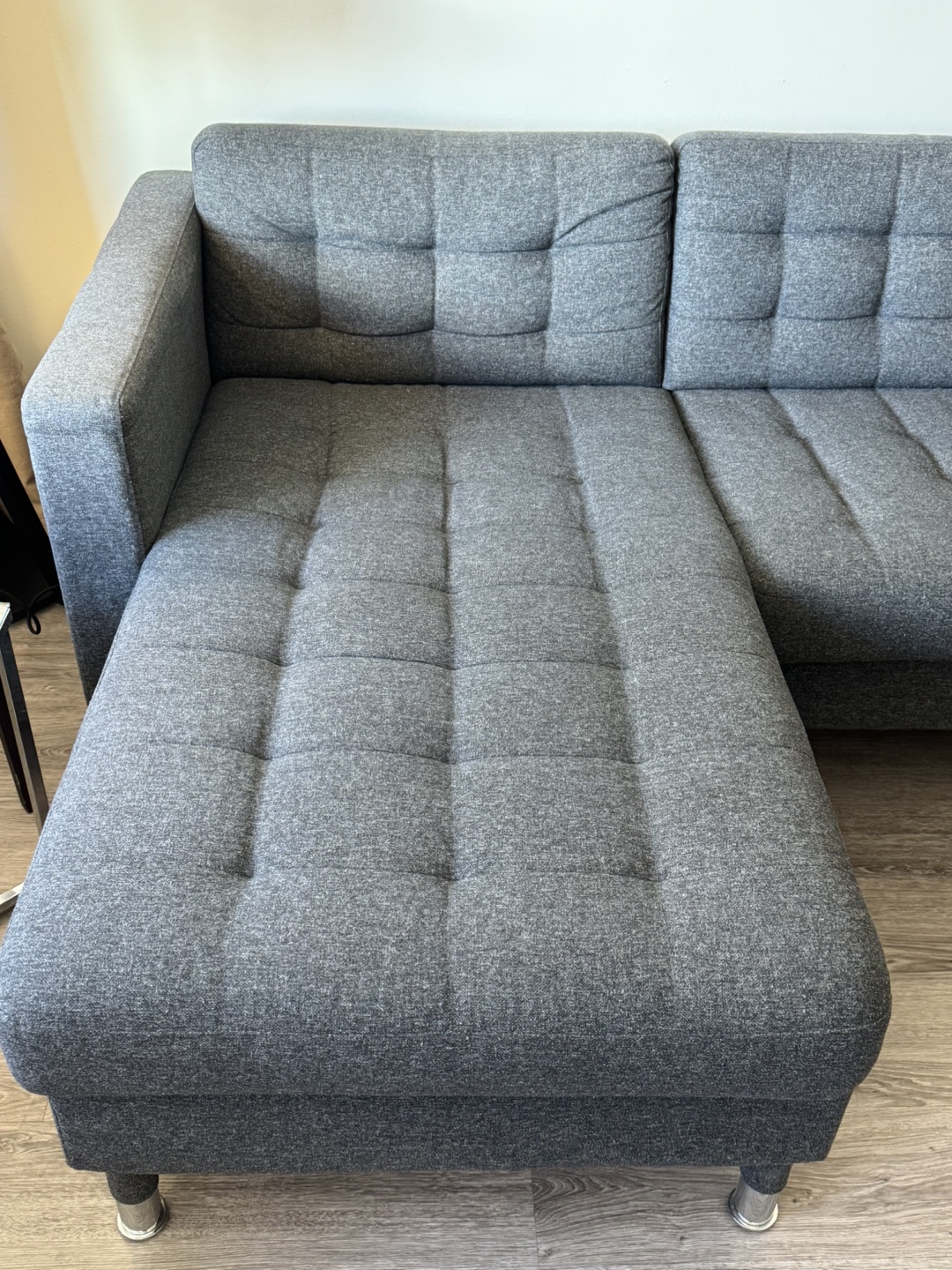 Grey L-Shaped Sectional Sofa - photo 3