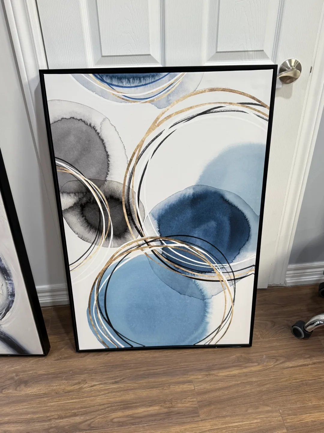 Abstract Blue and Gold Wall Art