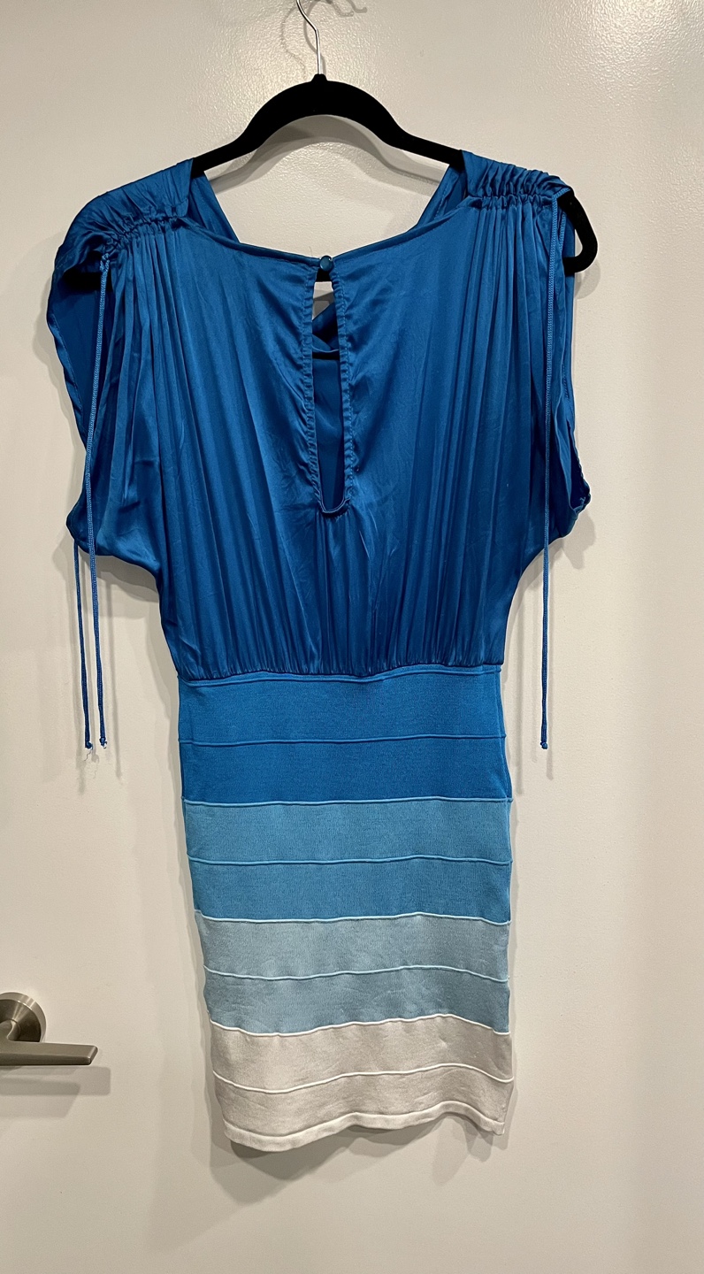 Bebe Blue ombre bandage mini dress sz S - photo 4