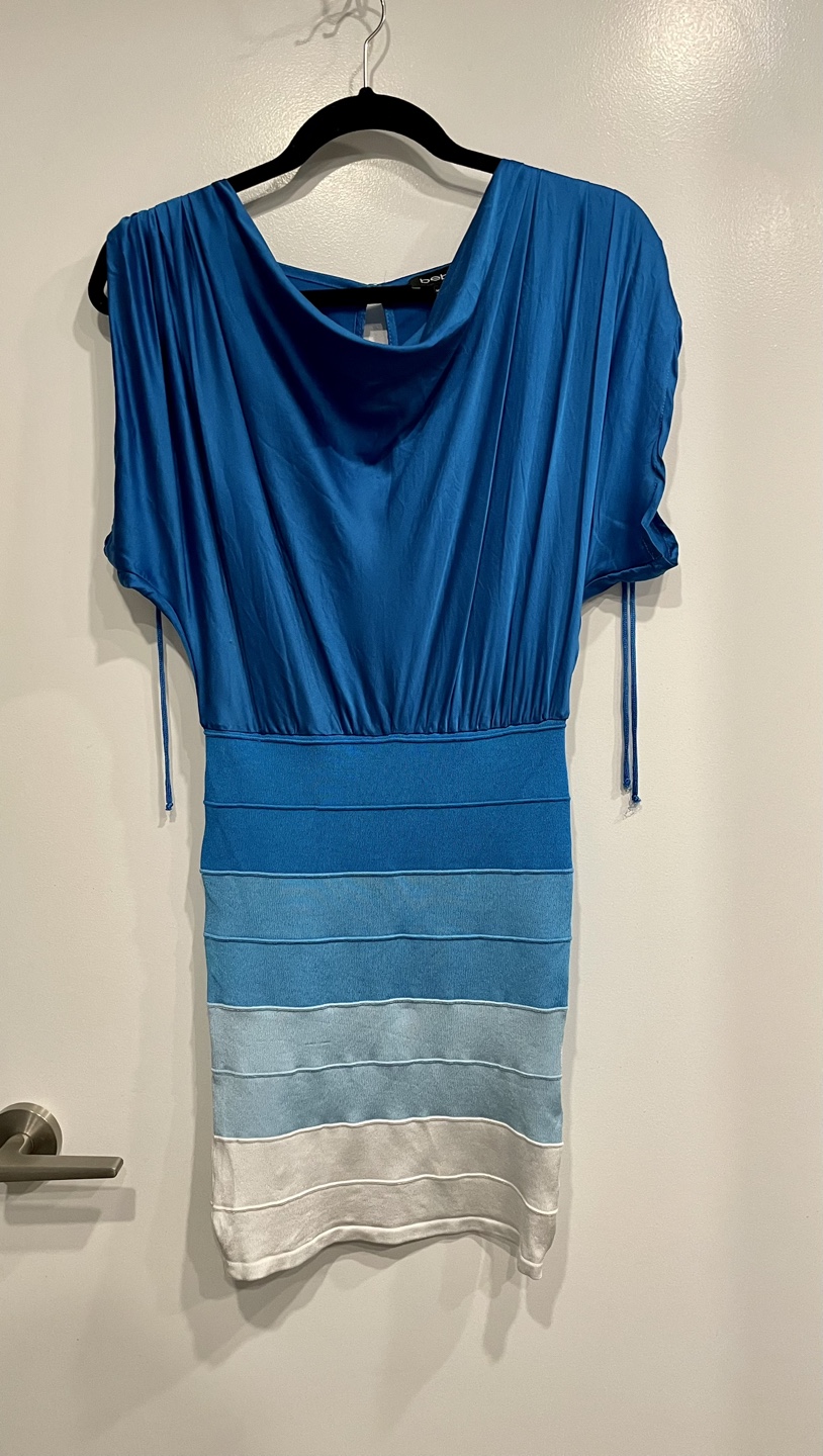 Bebe Blue ombre bandage mini dress sz S