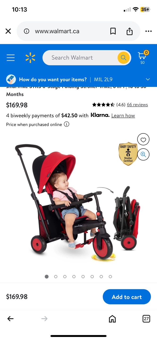 Smartrike 3-Stage Folding Tricycle - Red - photo 2