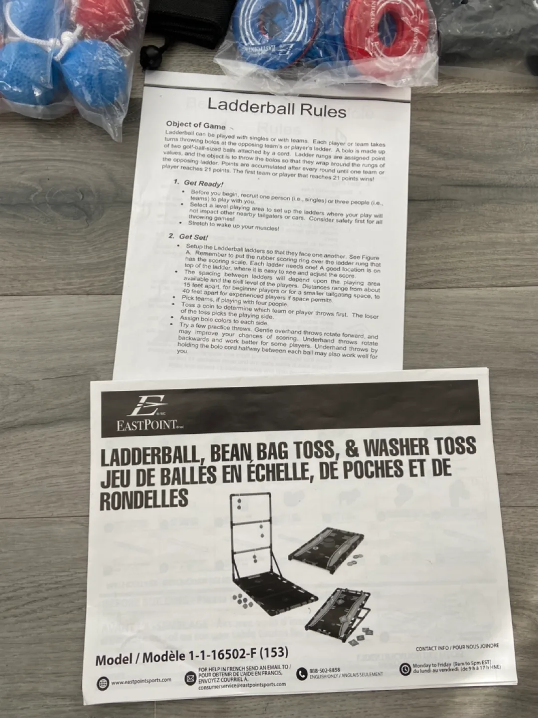 EastPoint Sports 3-in-1 Tailgate Combo Ladder Toss Game image indicator(4)