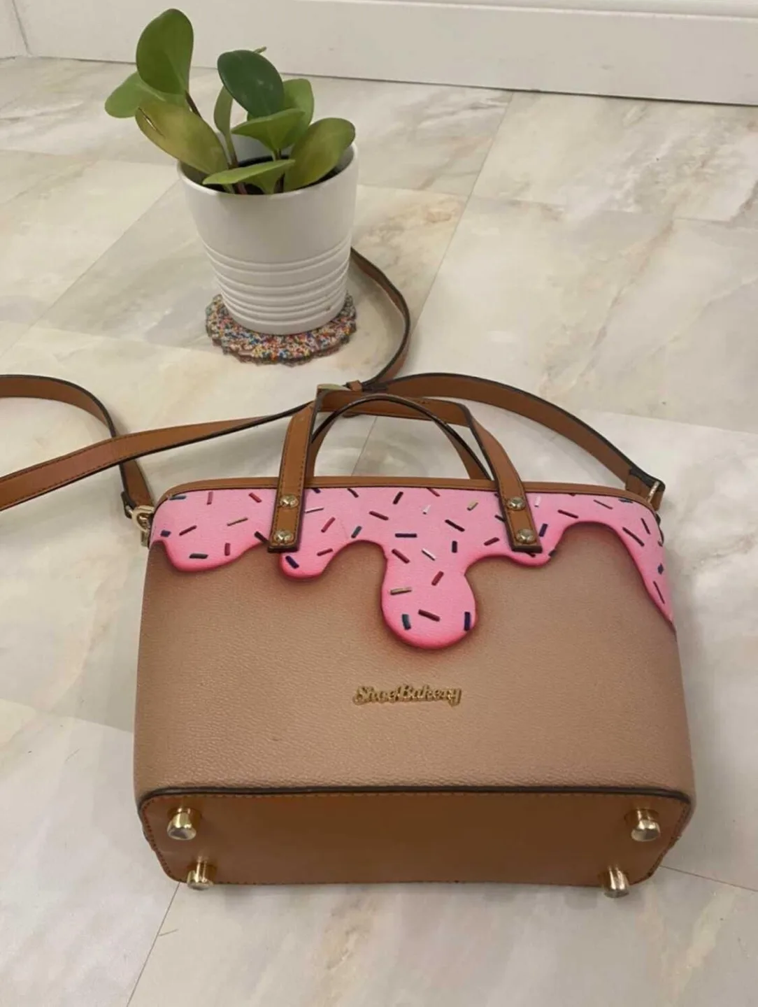 SHOE BAKERY! Mini Pink Sprinkle/Dripping IceCream Purse! image indicator(5)