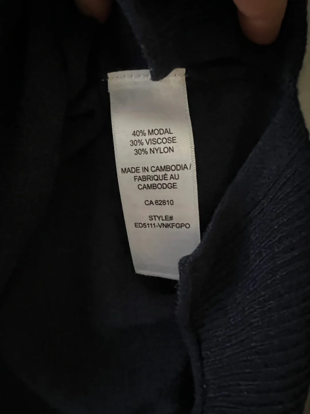 Ricki's Women's Navy Blue V-Neck Sweater - Size M image indicator(4)