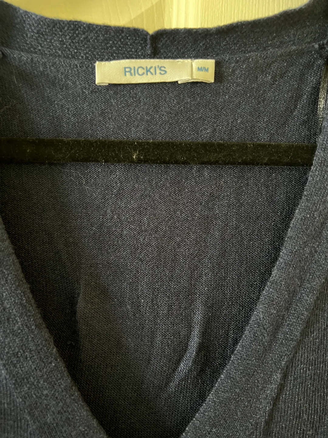 Ricki's Women's Navy Blue V-Neck Sweater - Size M image indicator(3)