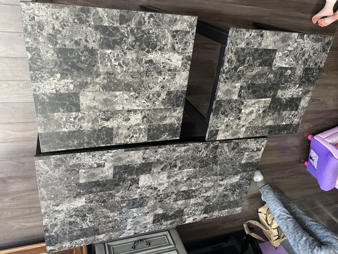 Three-Piece Coffee Table Set - Marble Top - photo 2