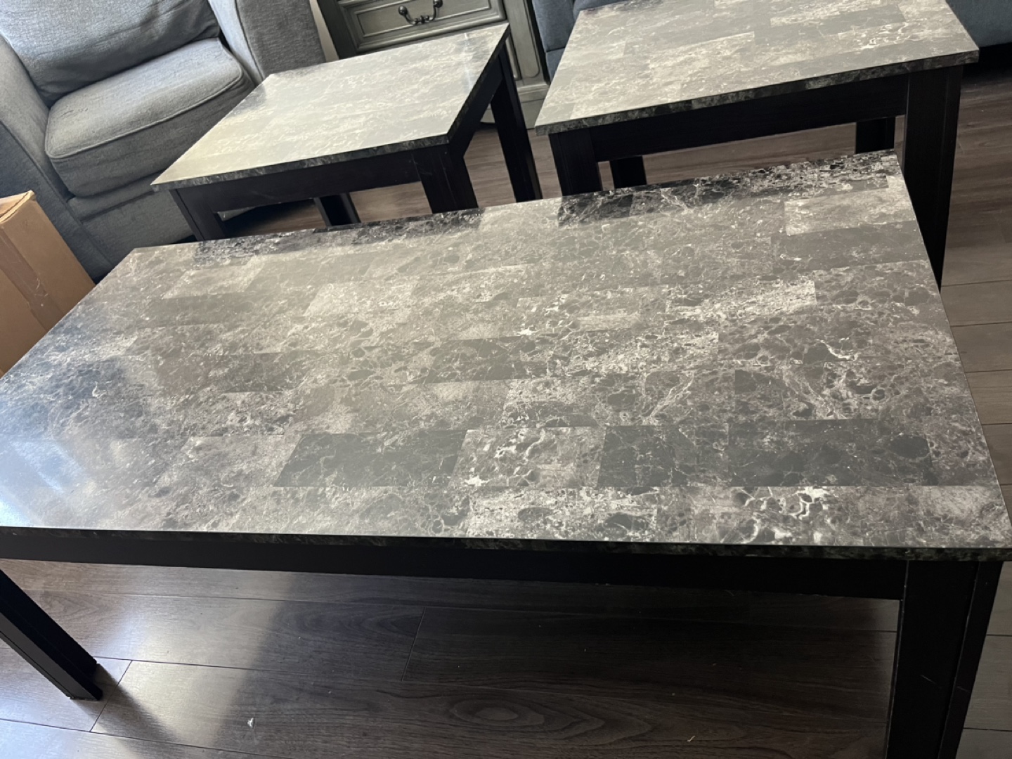 Three-Piece Coffee Table Set - Marble Top