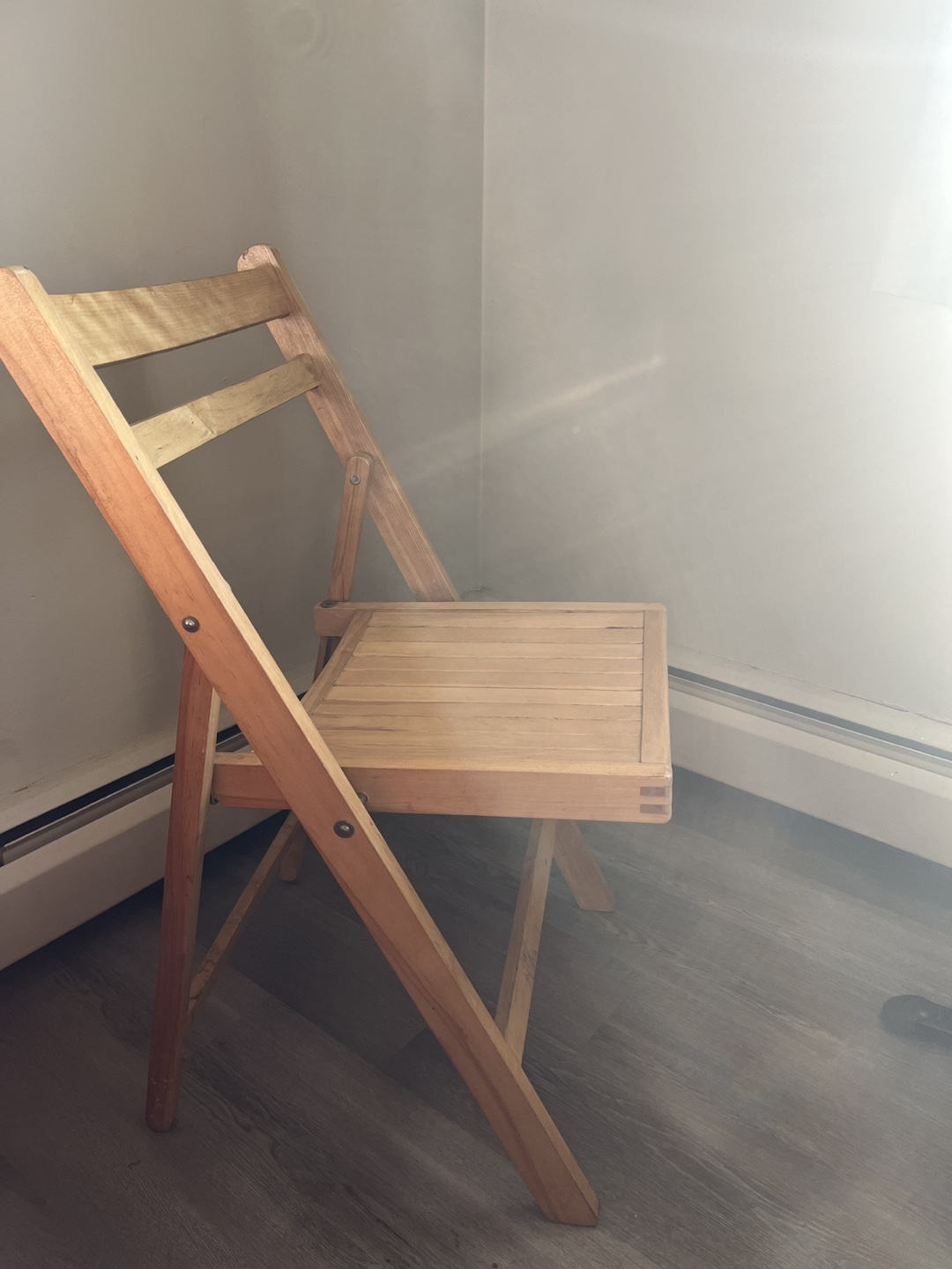 Set of Three Wooden Folding Chairs - photo 4