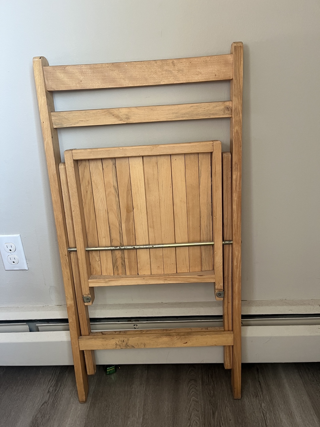Set of Three Wooden Folding Chairs - photo 3