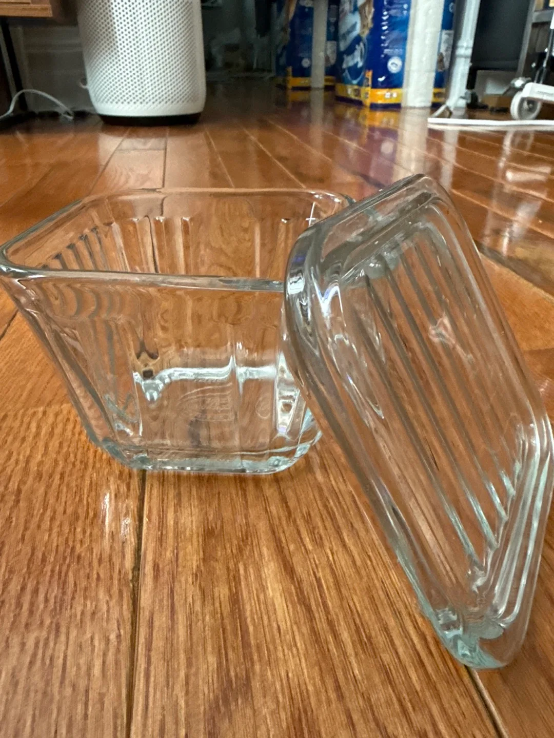 #freecycle Anchor hooking Glass Square Container with Lid image indicator(3)