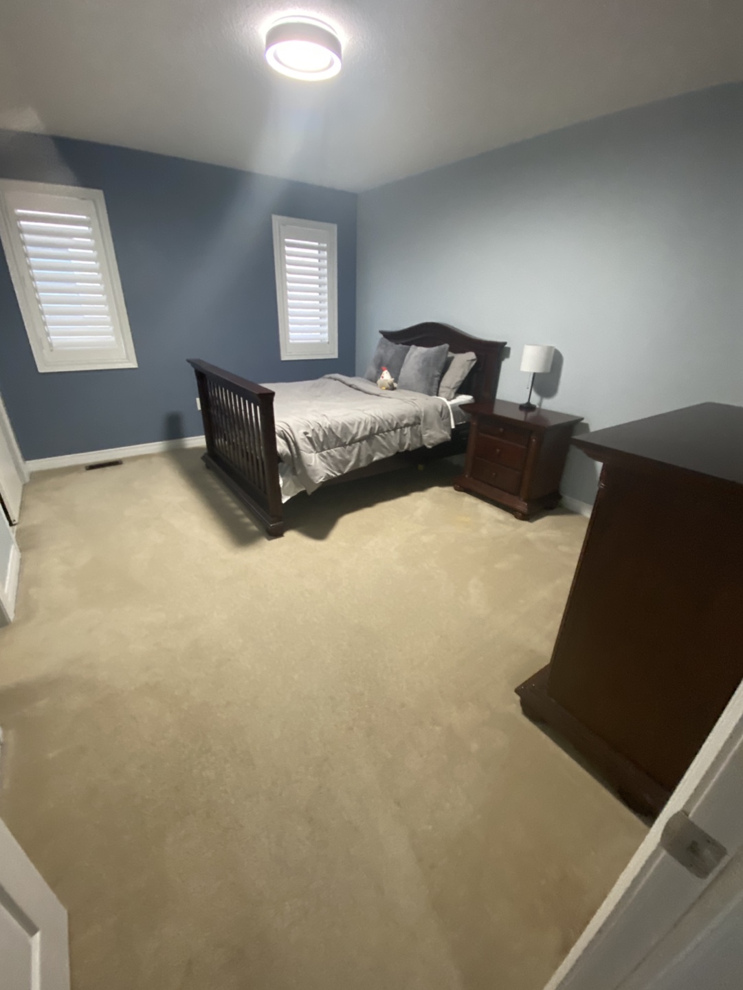 💜Dark brown wooden bed frame set ( double / full bed) - photo 2