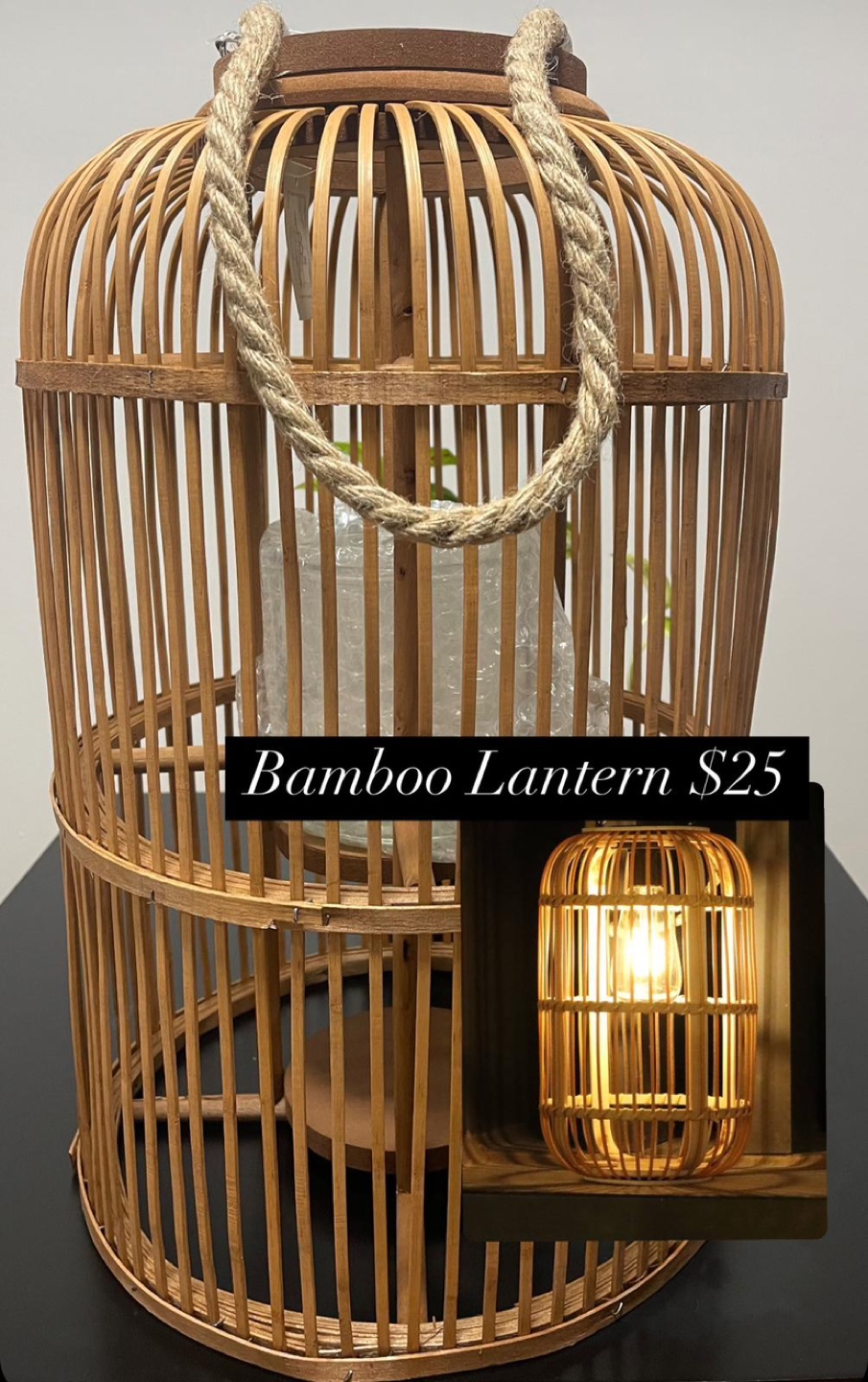Bamboo Lantern - $25