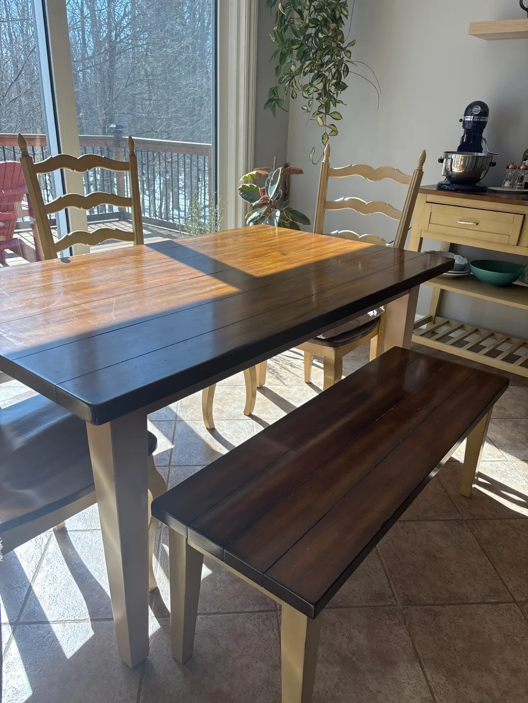 Dining Table Set with Bench and 3 Chairs + Sideboard image indicator(2)