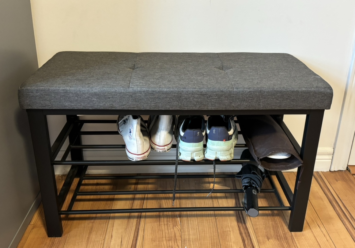 Grey Shoe rack/storage bench - photo 2
