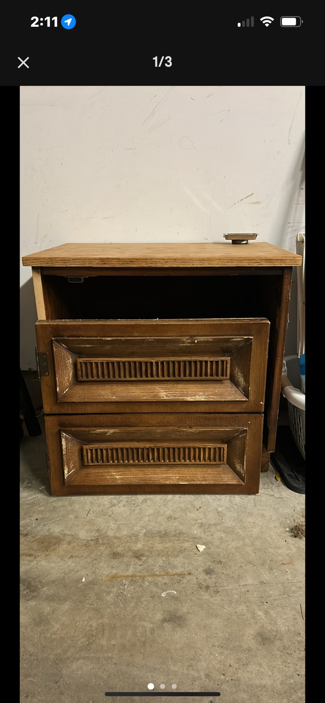 Vintage Wooden Nightstand - photo 3
