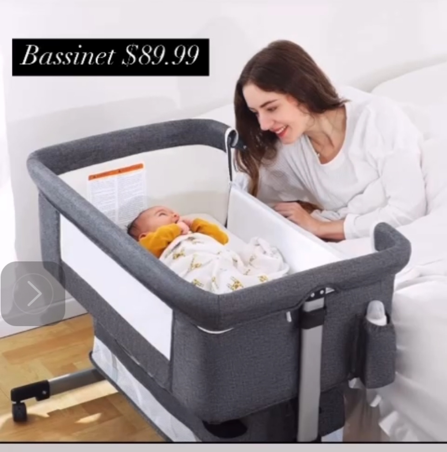 Baby Bassinet - Grey