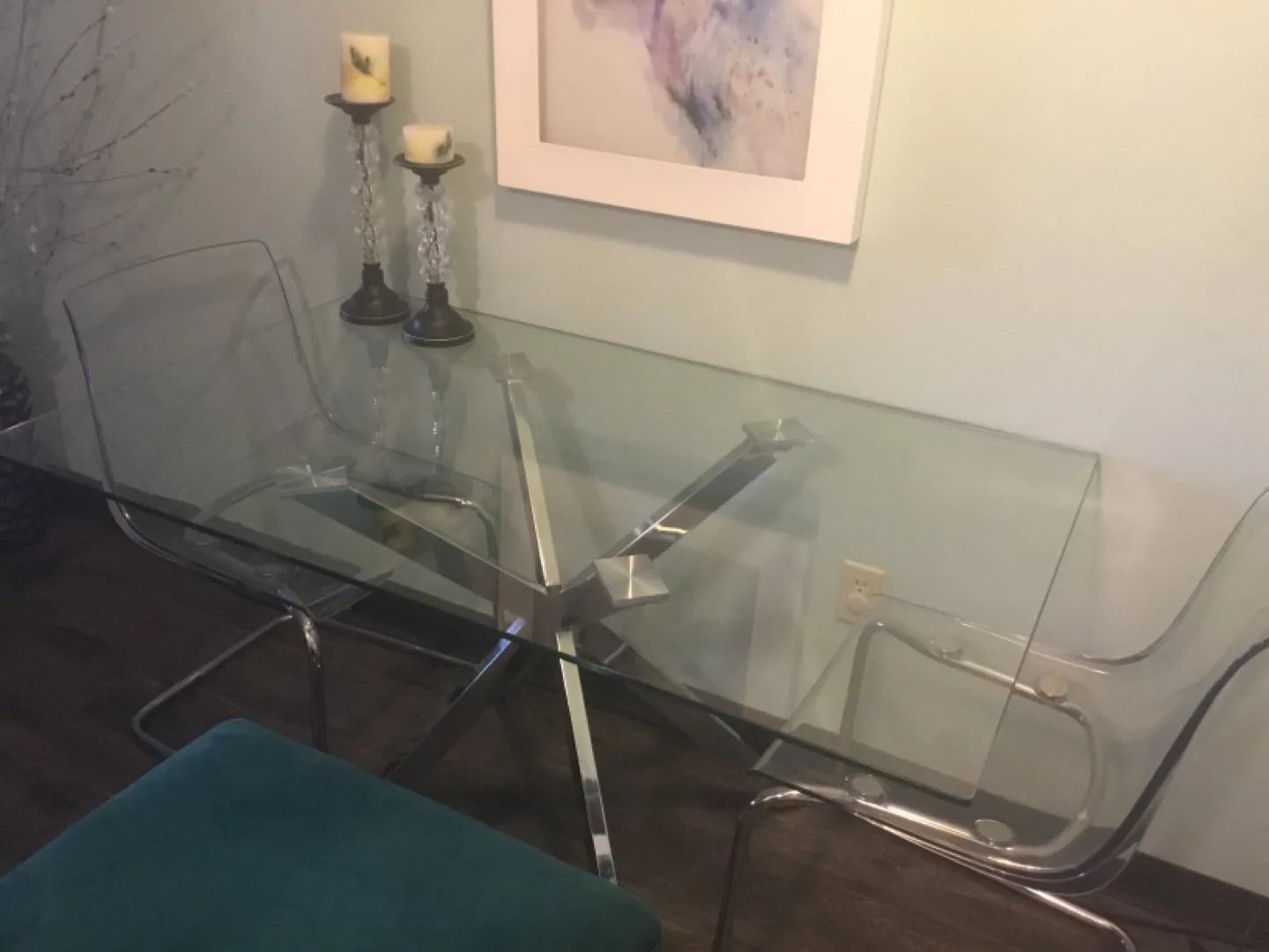 Glass Dining Table Set with Two Chairs image indicator(3)