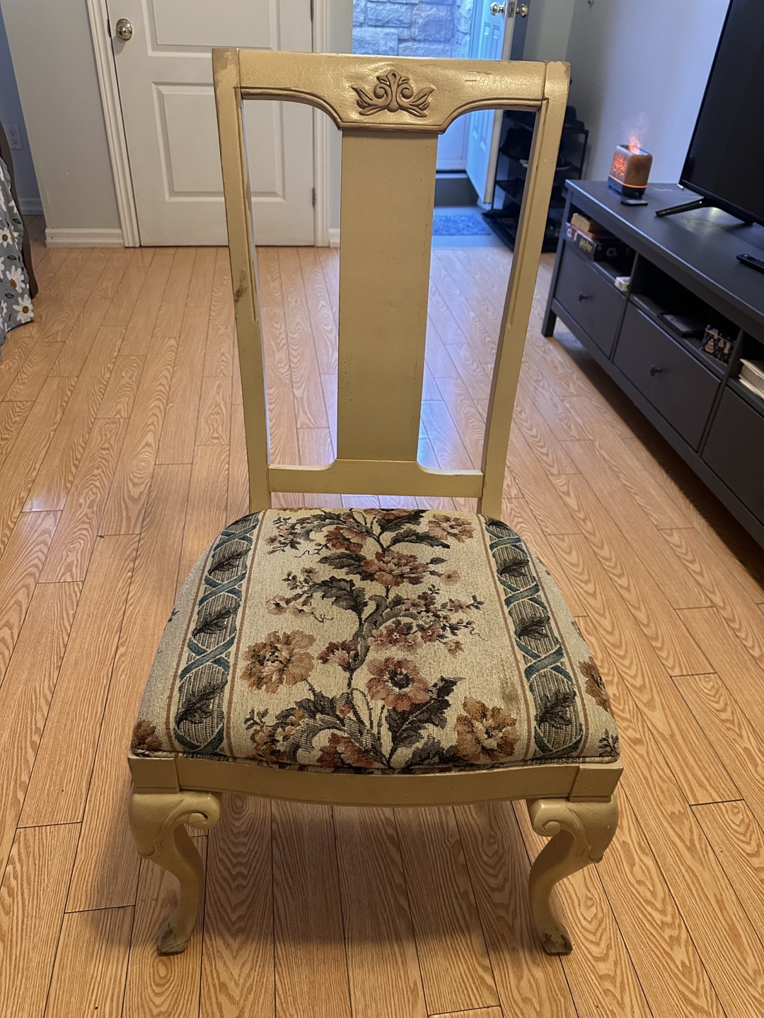 Vintage Floral Dining Chair