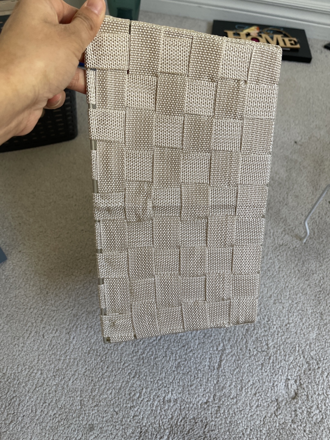 Beige Fabric Storage Bin - photo 2