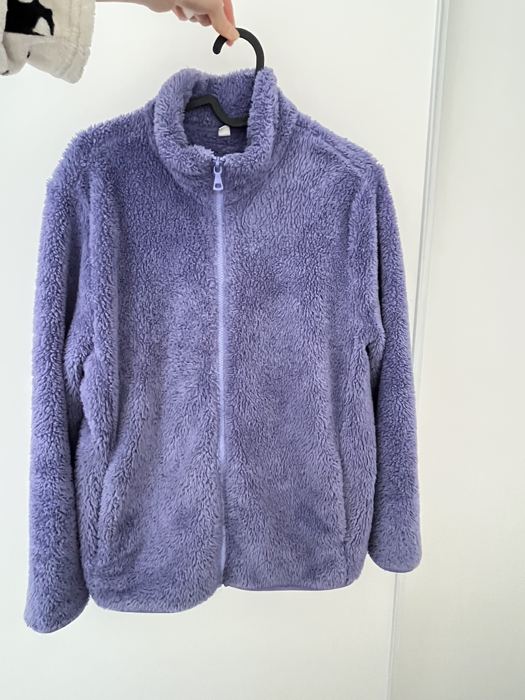 Lavender Fuzzy Fleece Jacket (XL)