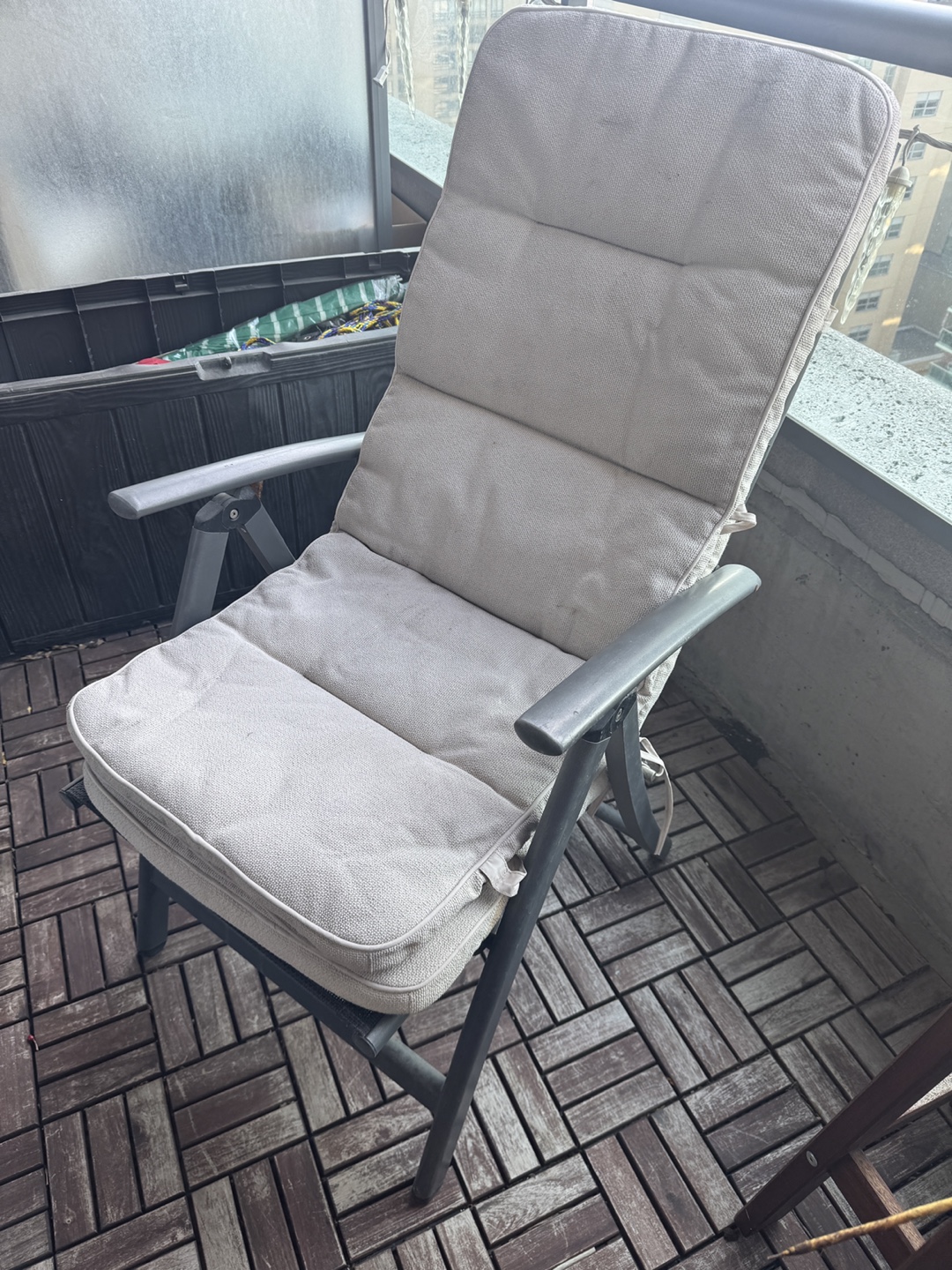 Folding Patio Chair with Cushion