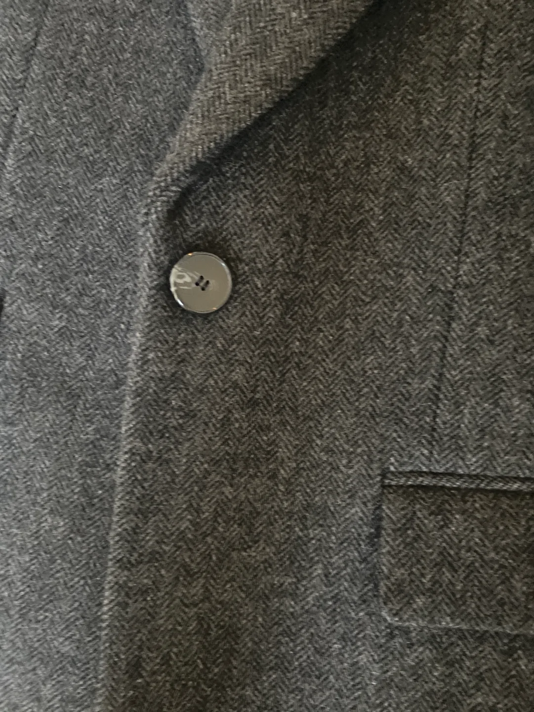 Zara Women's Grey Herringbone Blazer - Size M image indicator(3)