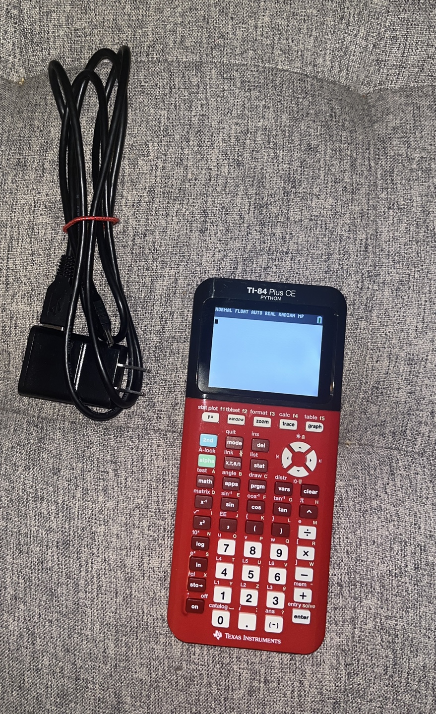 Texas Instruments TI-84 Plus CE Graphing Calculator - Red