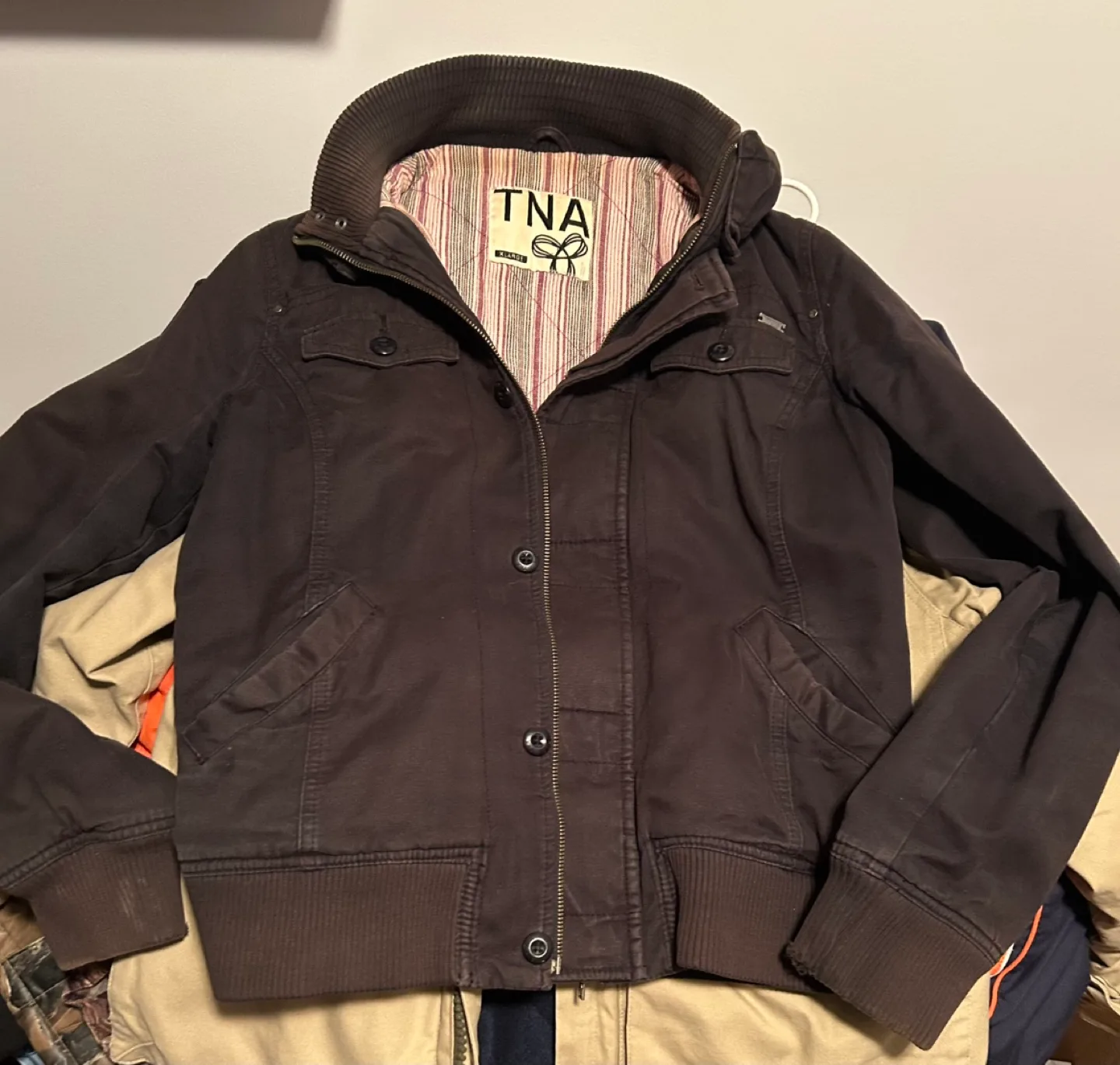 TNA XLarge Dark Brown Jacket
