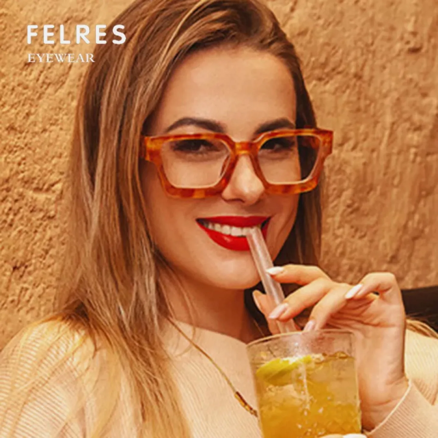 Felres - Thick Full Square Frame Anti Blue Light Reading Glasses image indicator(9)