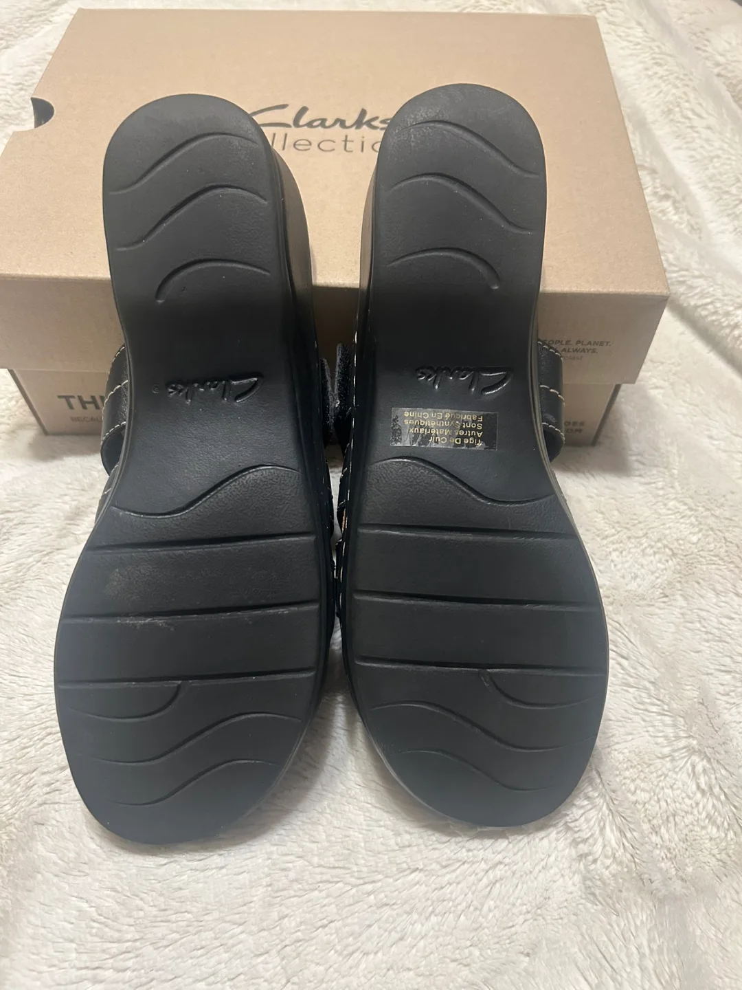 Clarks Collection Women's dark brown Leather Sandals - Size 9M image indicator(4)