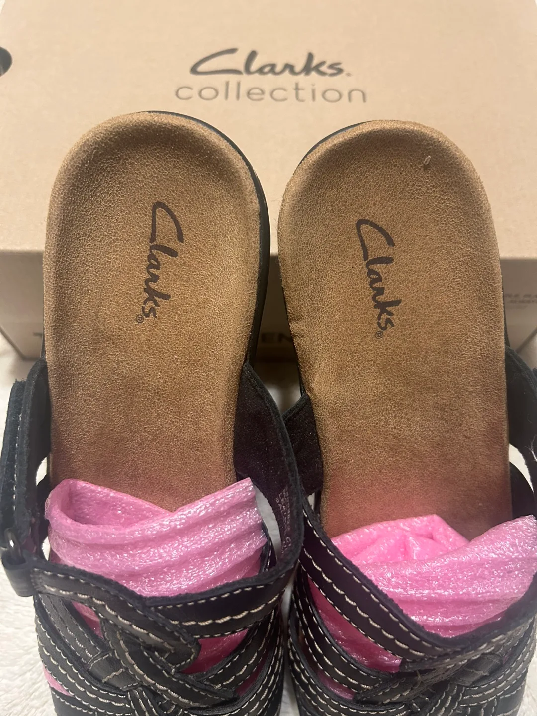 Clarks Collection Women's dark brown Leather Sandals - Size 9M image indicator(3)