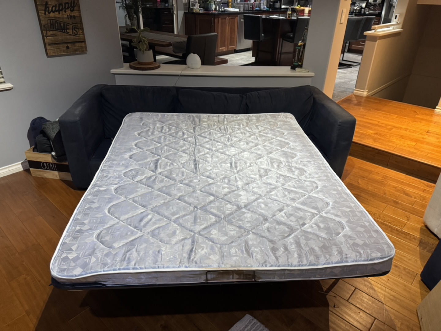 Navy Blue Queen Size IKEA Sofa Bed - photo 3