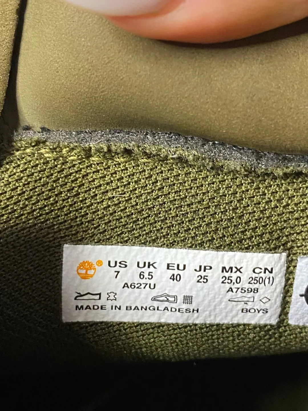 Timberland Size 7 Olive Green Boots image indicator(5)