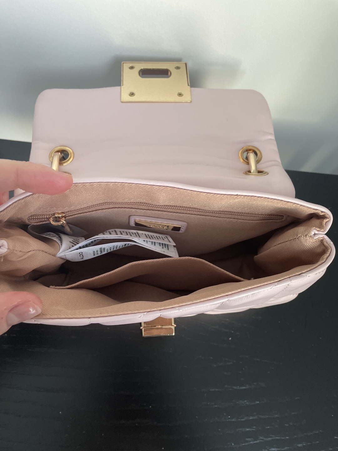 Aldo Pink Quilted Top Handle Purse - photo 3