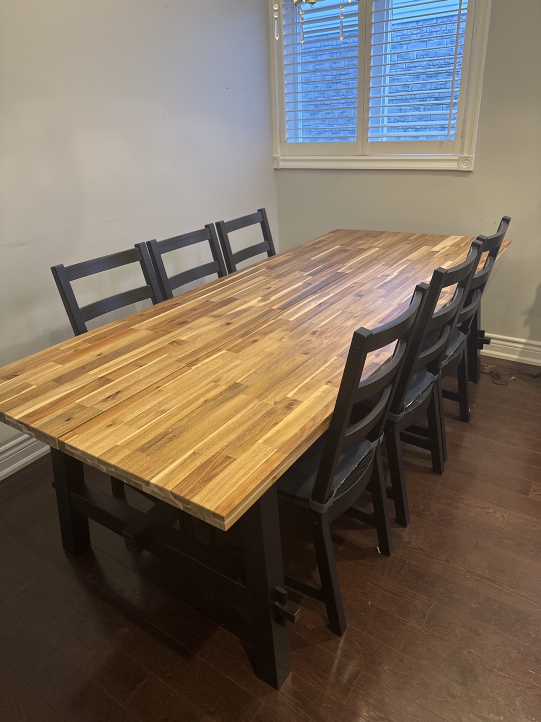 Large Farmhouse Dining Table with Six Chairs - photo 3