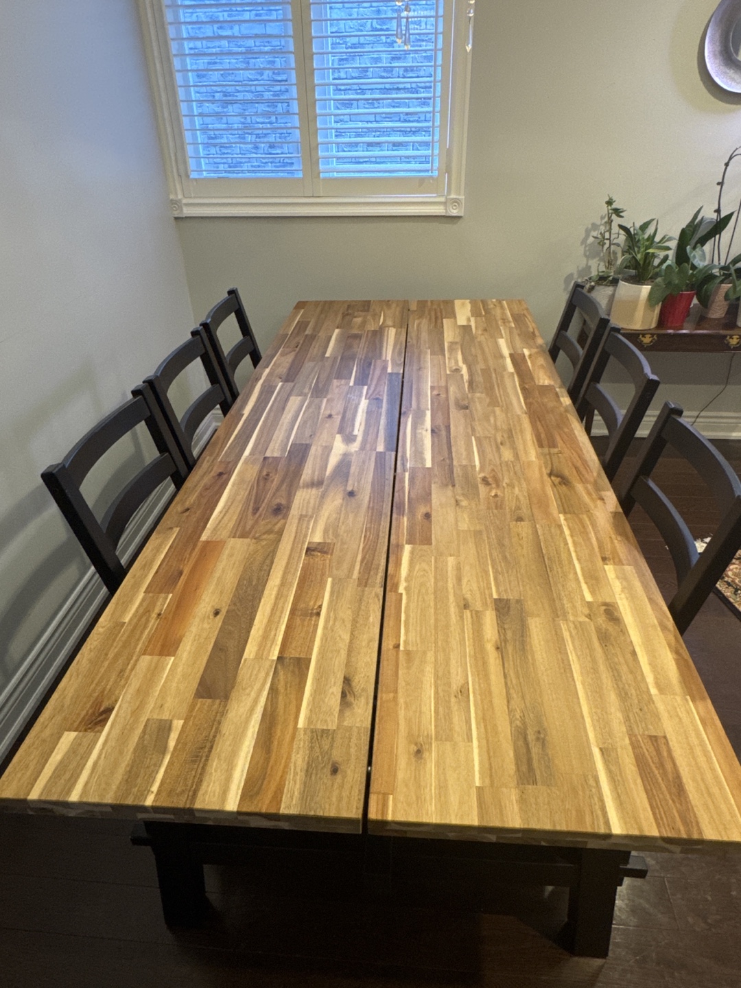 Large Farmhouse Dining Table with Six Chairs - photo 2
