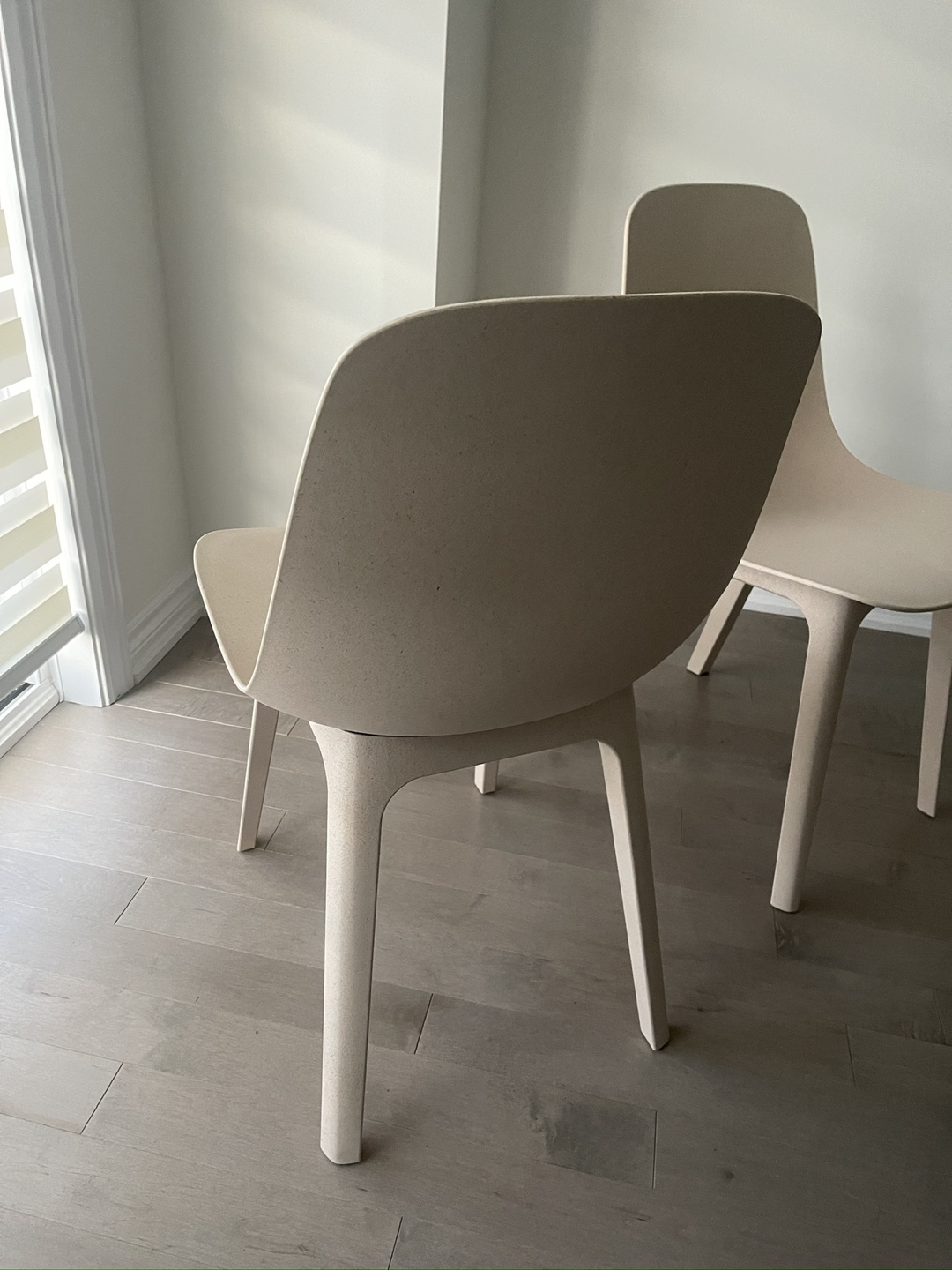A pair of IKEA ODGER Beige Dining Chairs - photo 3