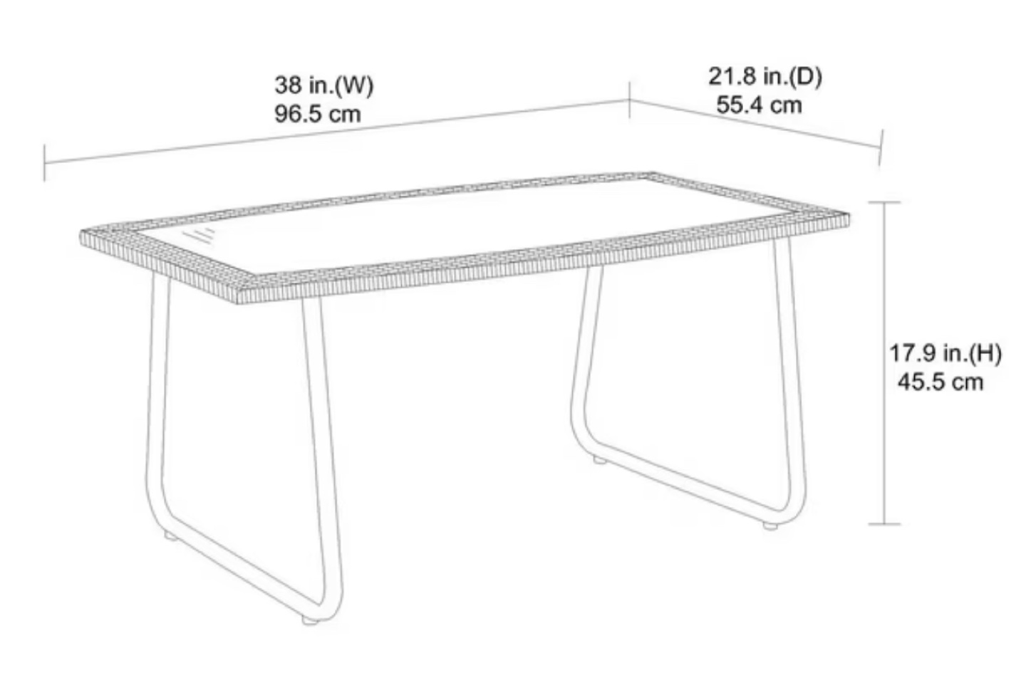 Pebbleton Wicker Table - Outdoor Patio Coffee Table - photo 2