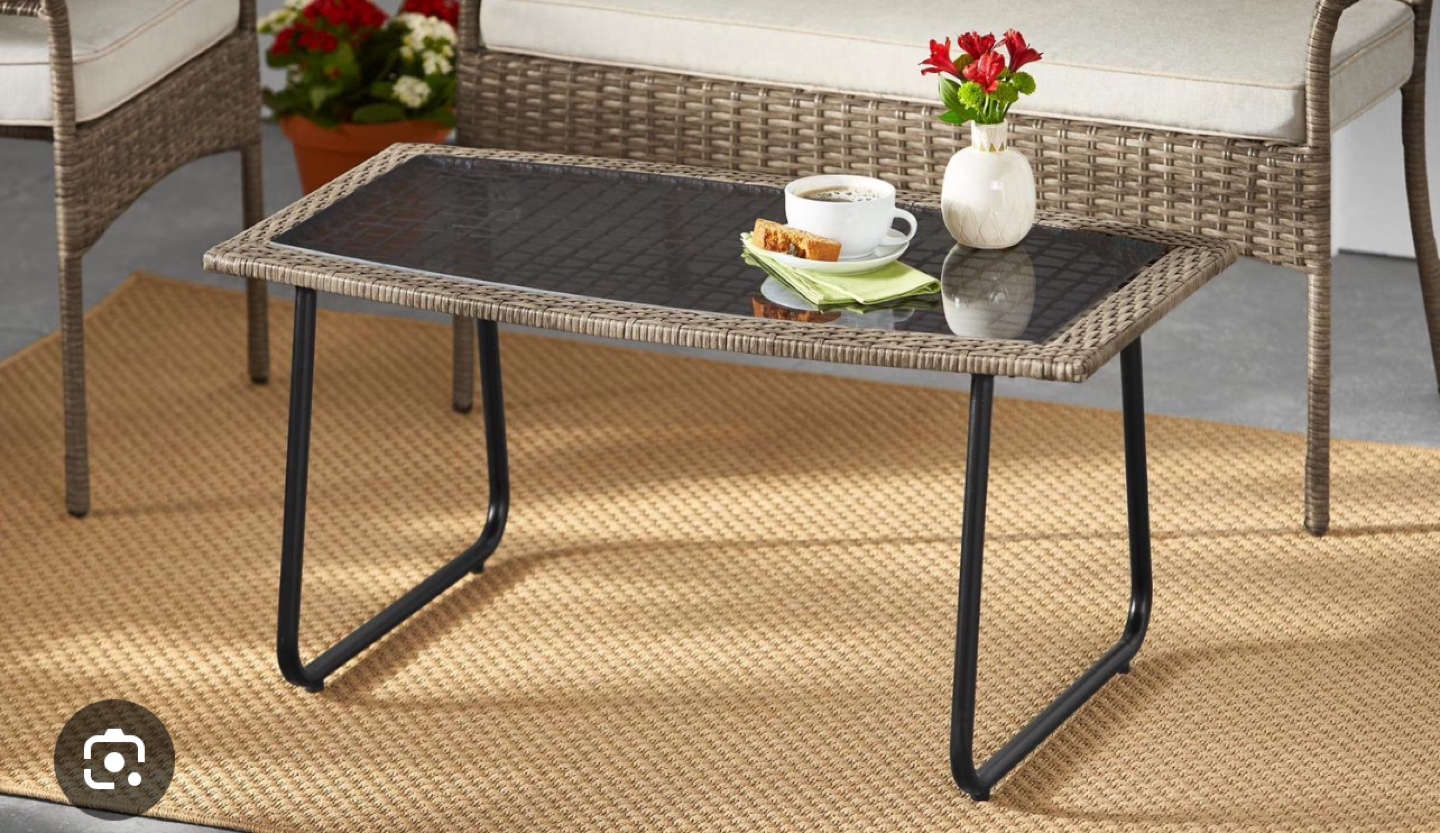 Pebbleton Wicker Table - Outdoor Patio Coffee Table