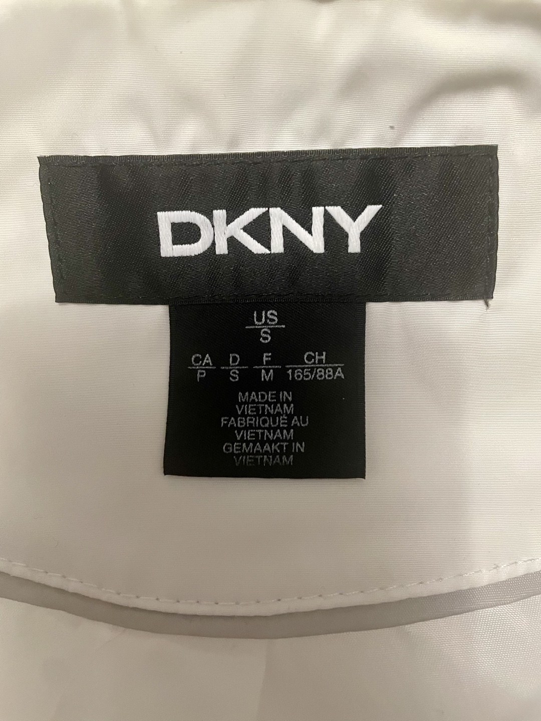 DKNY White Puffer Jacket with Faux Fur Hood - Size Small - photo 4