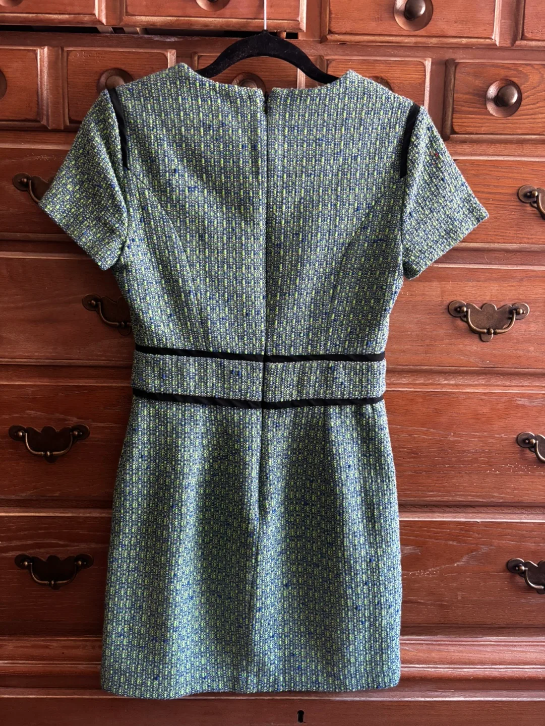 Topshop Green Tweed Shift Dress image indicator(2)