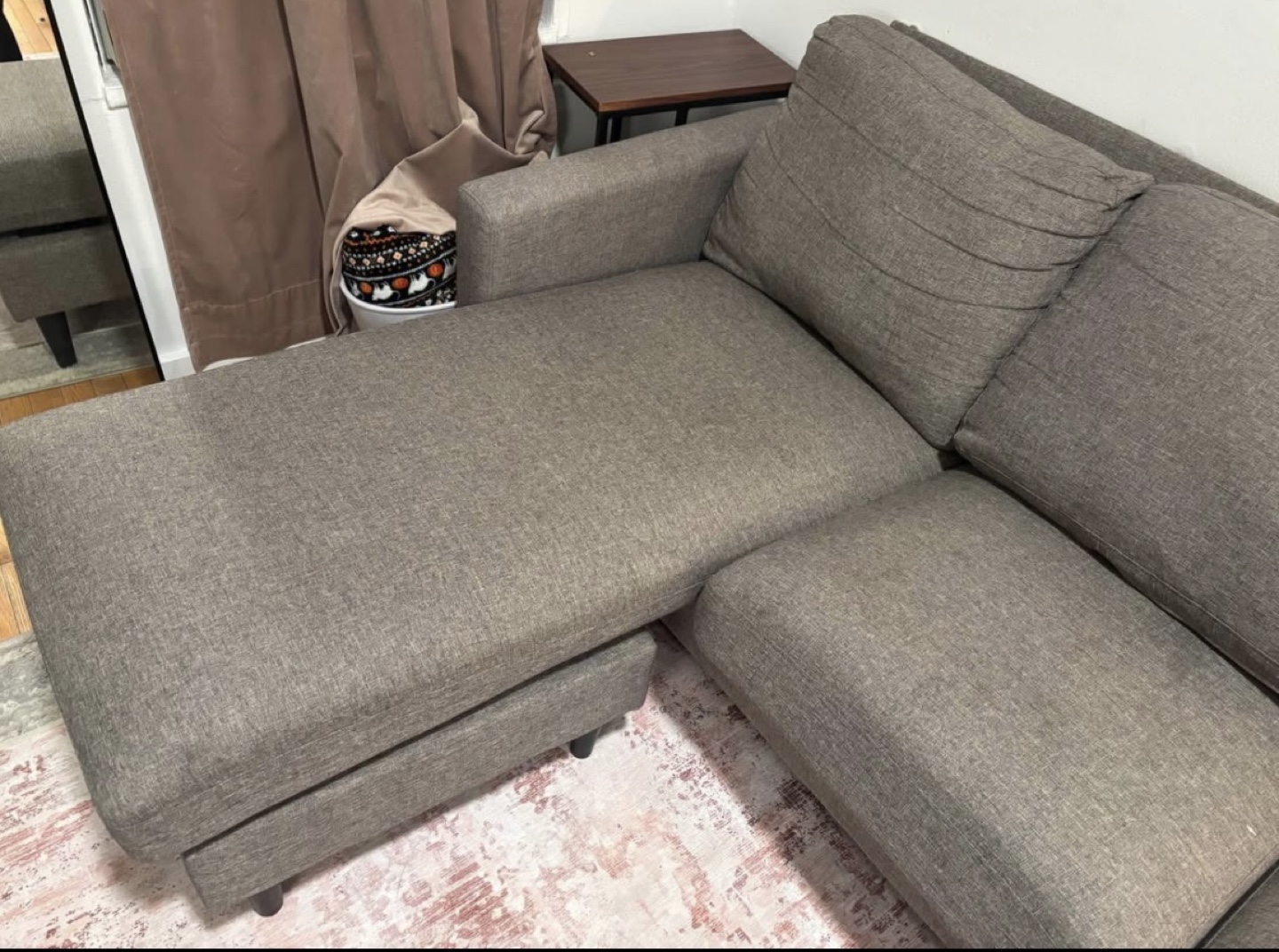 Gray Sectional Sofa with Chaise Lounge - photo 3