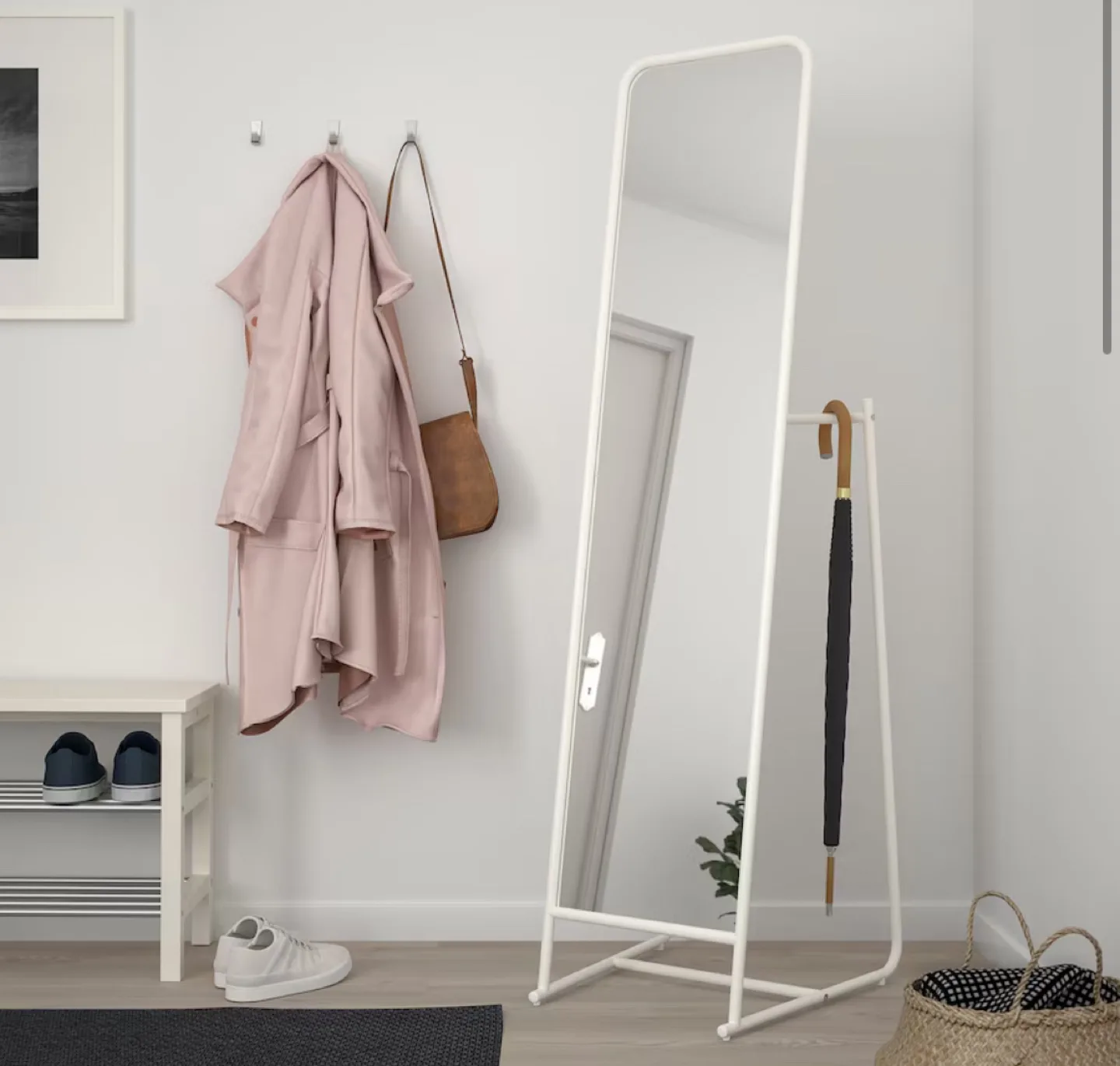 IKEA Full-Length Mirror with Clothes Rack image indicator(4)